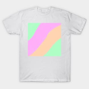 Pink green yellow watercolor abstract texture art T-Shirt